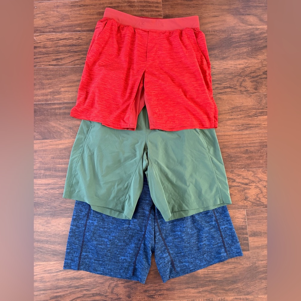 Lot of 3 pairs of Lululemon Athletic shorts Sz L